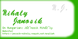 mihaly janosik business card